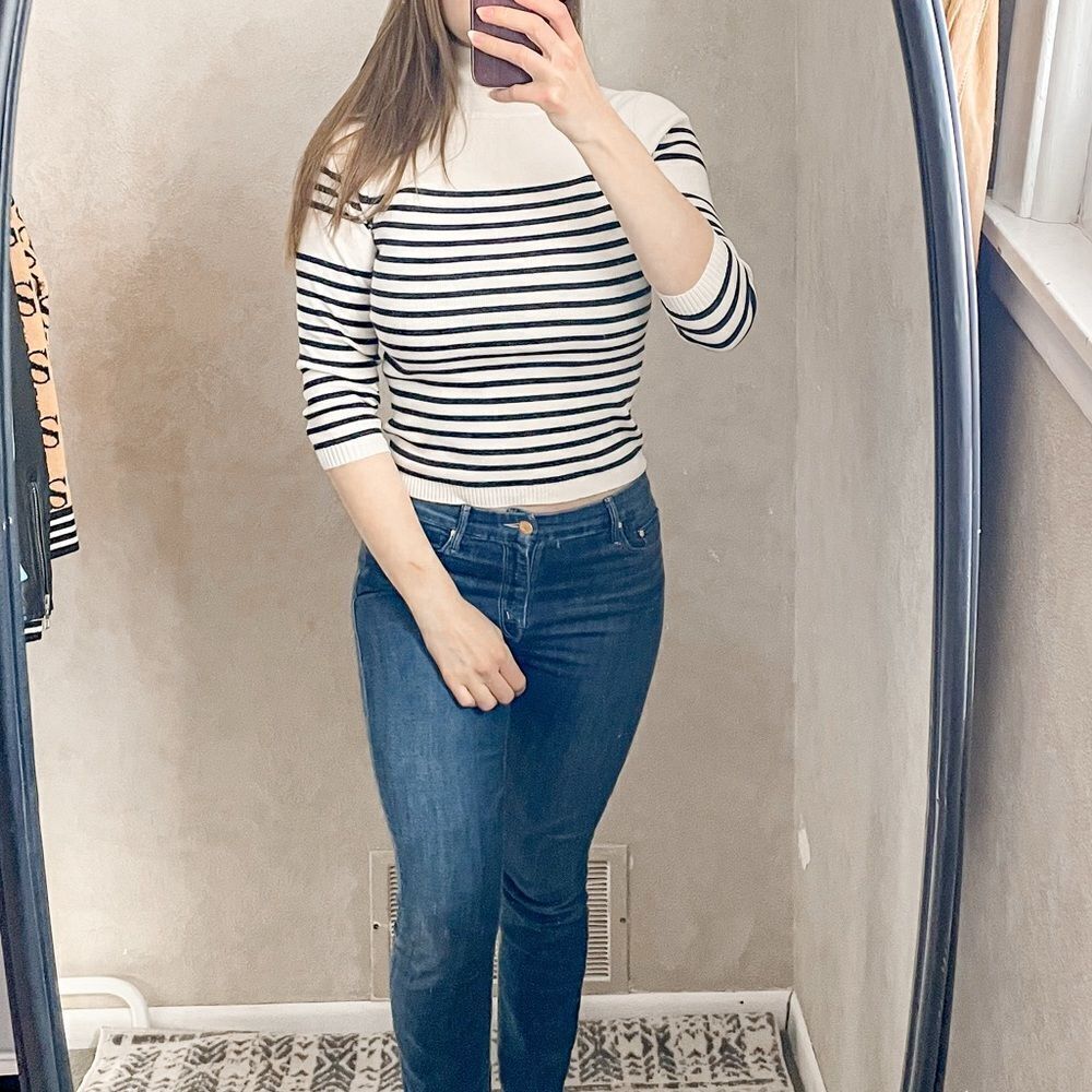 La Ligne Striped Turtleneck Sweater S - Picture 2 of 9